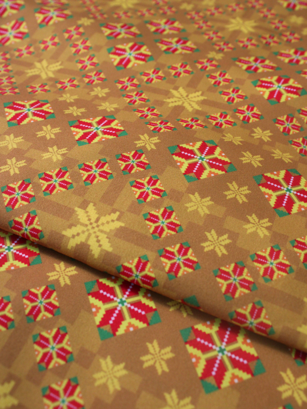 Murut Fabric - Bronze Geometric