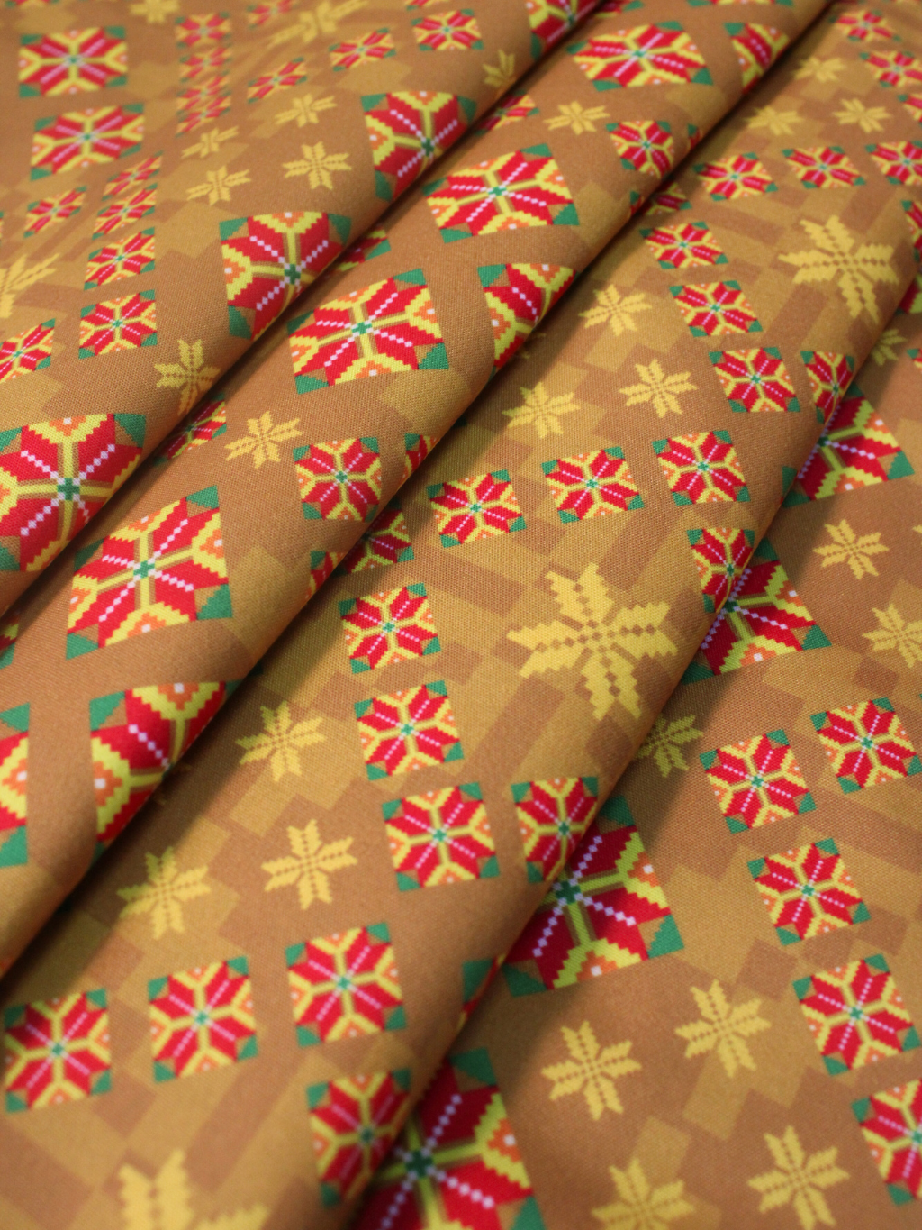 Murut Fabric - Bronze Geometric