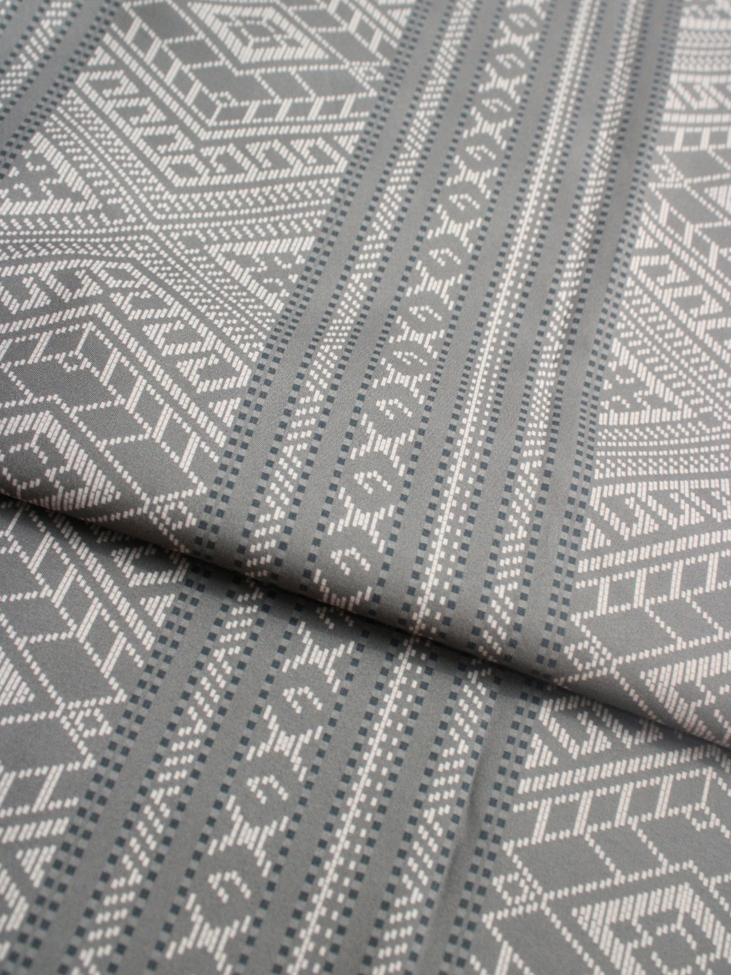 Murut Fabric - Grey Striped
