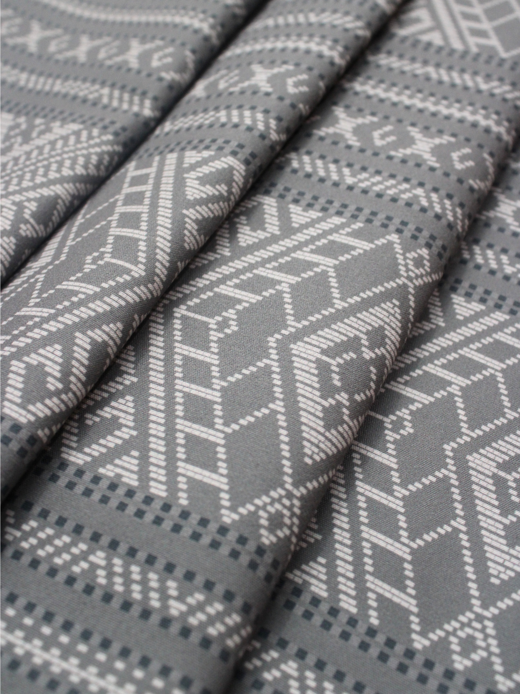 Murut Fabric - Grey Striped
