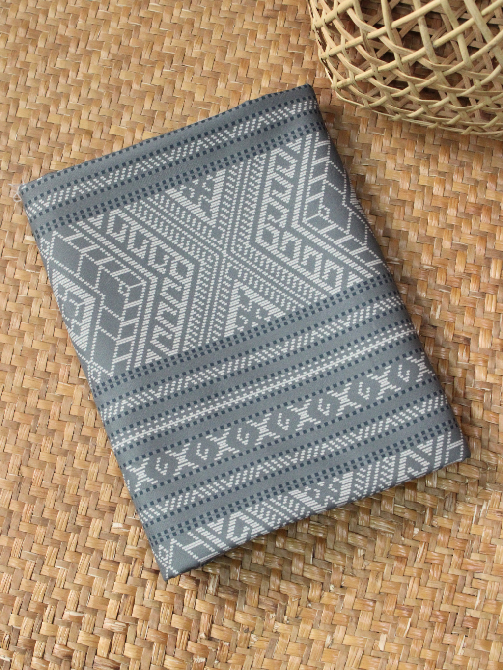 Murut Fabric - Grey Striped