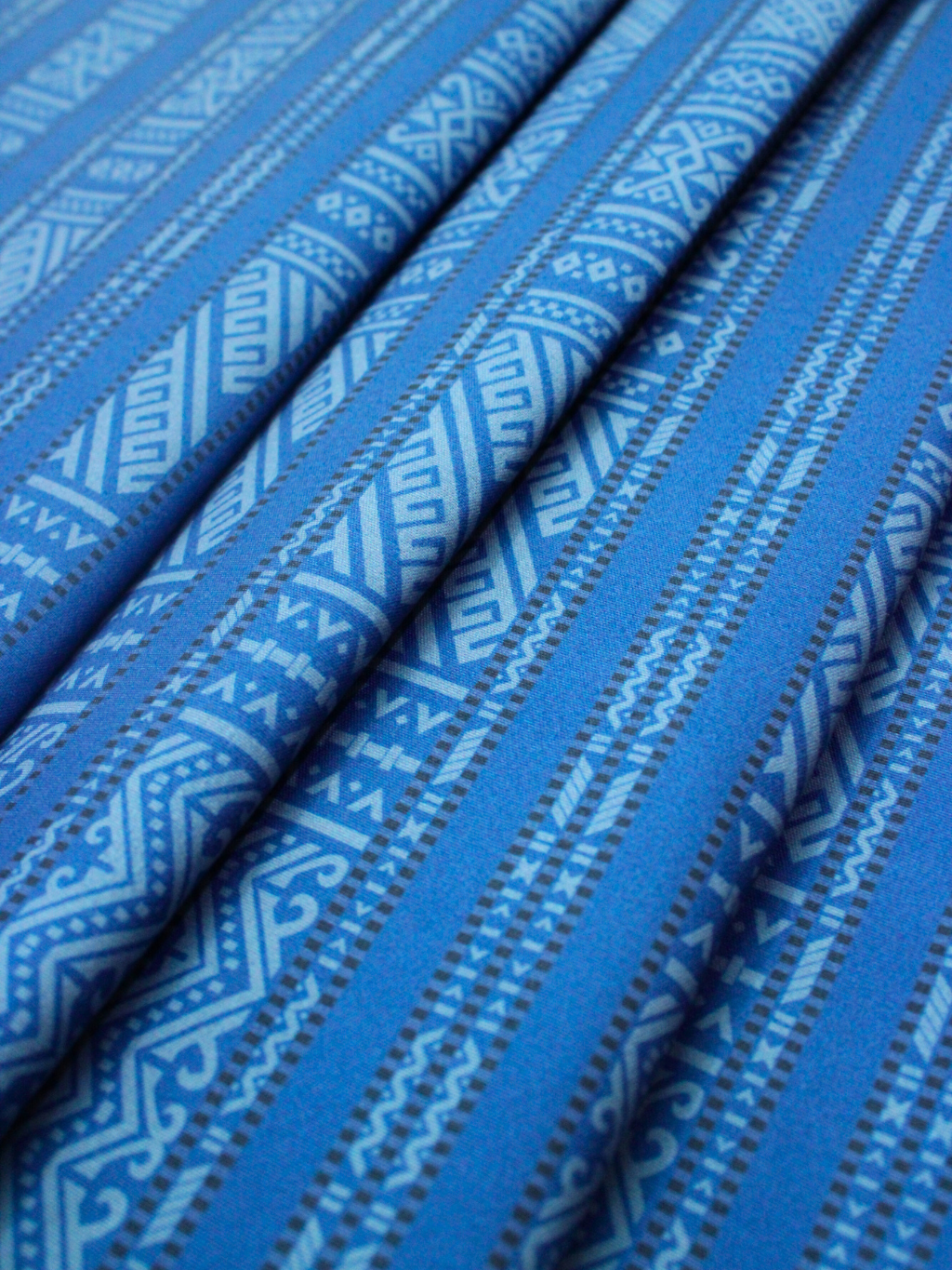 Murut Fabric - Bright Blue Striped