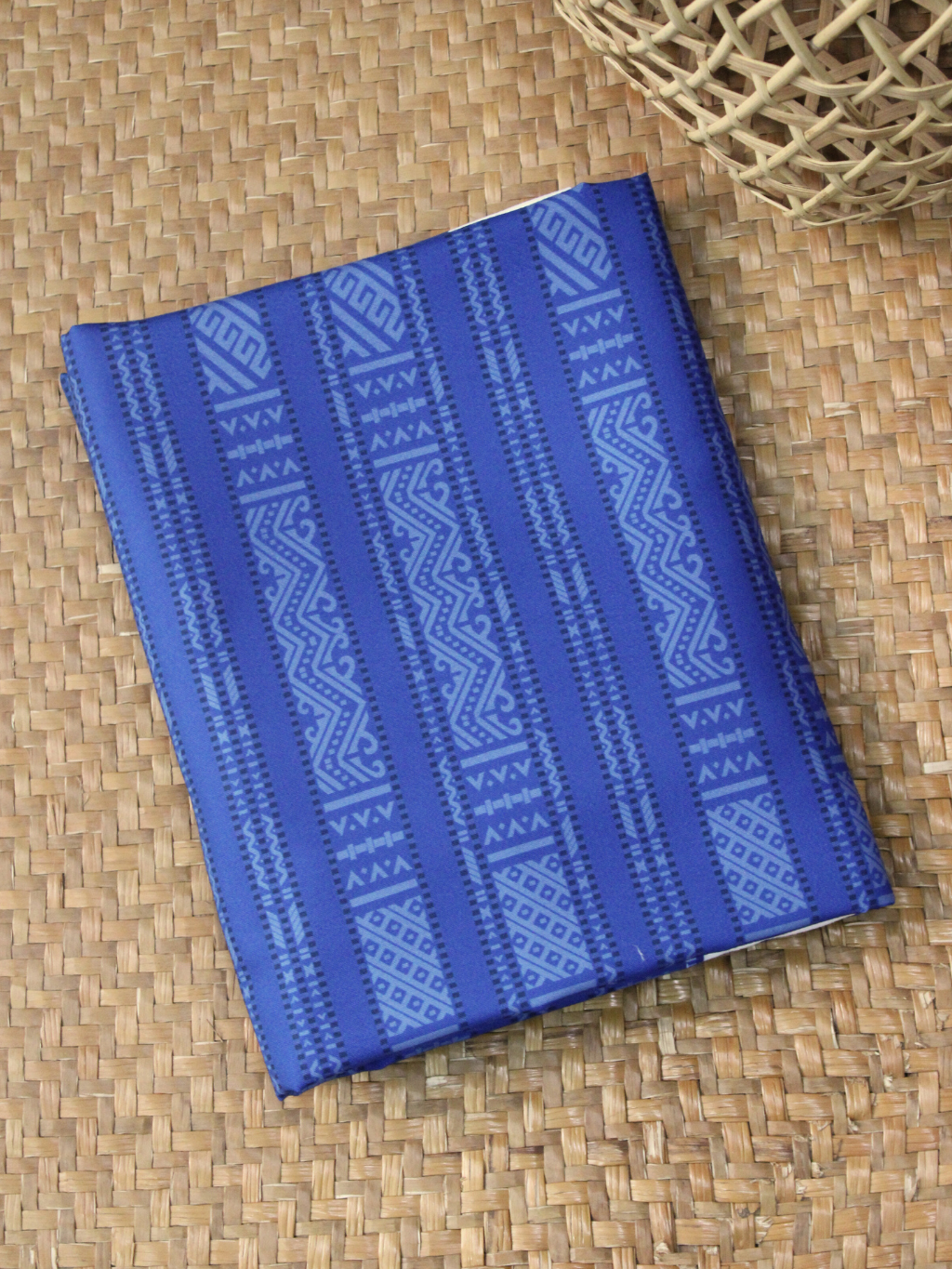 Murut Fabric - Bright Blue Striped