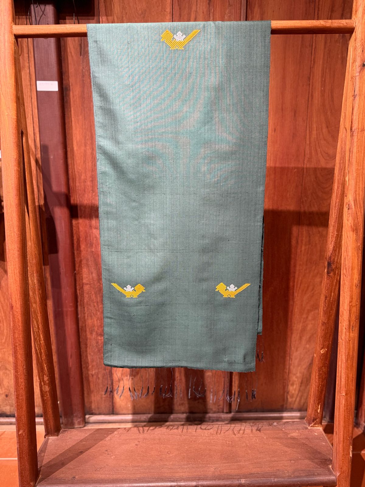 Scarf - Human Riding Bird Motif (Green)